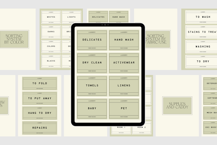 Laundry Labels Printable Home Organization Labels