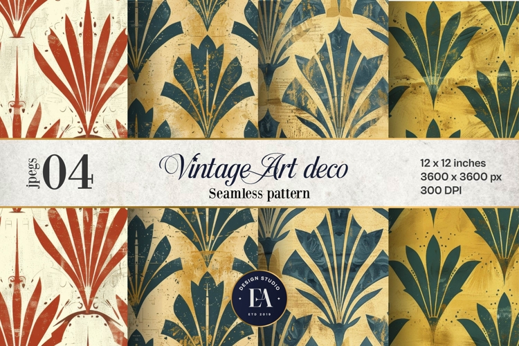 Vintage Art Deco Pattern | Retro Geometric Design