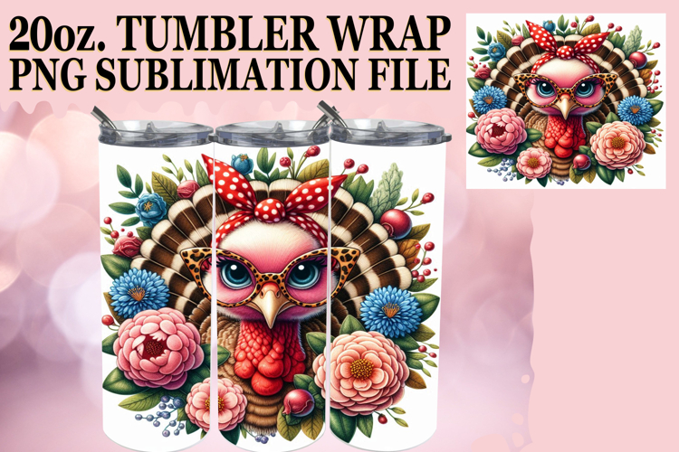 Cheerful Sublimation 20oz tumbler wrap, Cute Animals