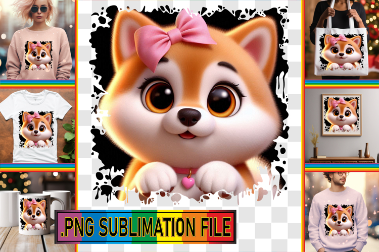 Stylish PNG TSHIRT Designs, 3D Dog
