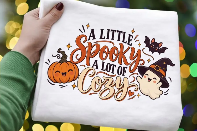 A Little Spooky A Lot of Cozy PNG, Cute Halloween Ghost