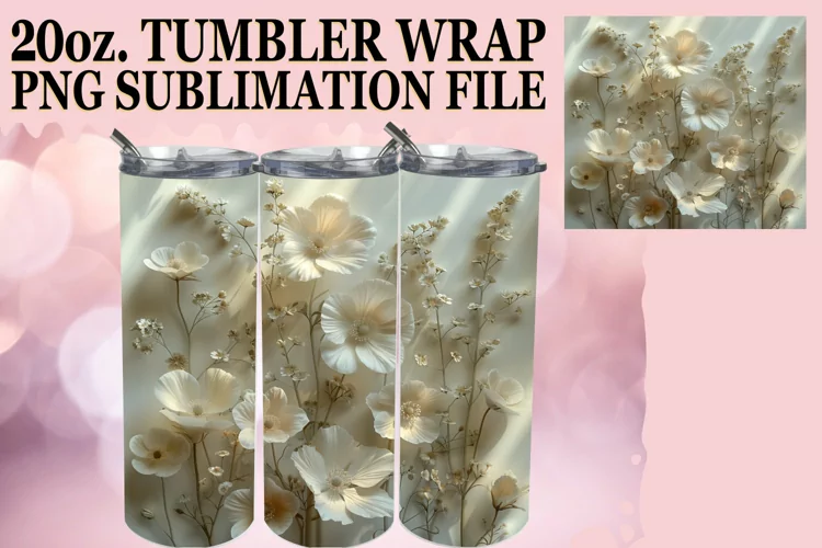 Joyful Spring Meadow of Flowers Tumbler Sublimation