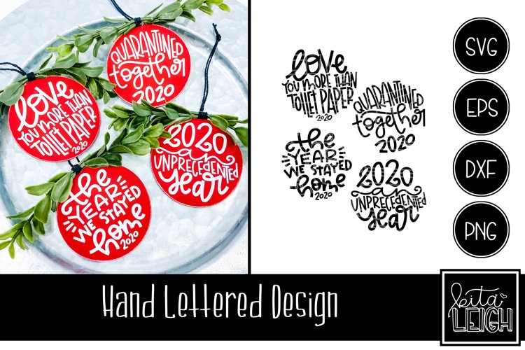2020 Christmas Hand Lettered Rounds Set 2 example image 1