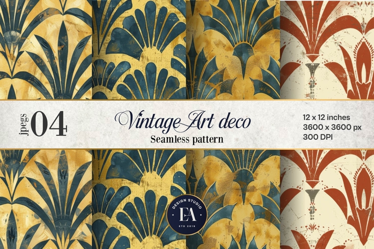 Vintage Art Deco Pattern | Retro Geometric Design