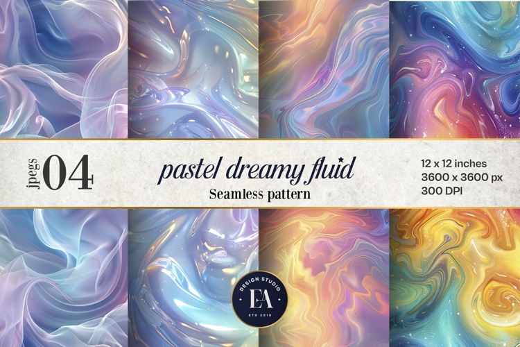 3d Pastel Dreamy Fluid pattern | Magical Patel pattern