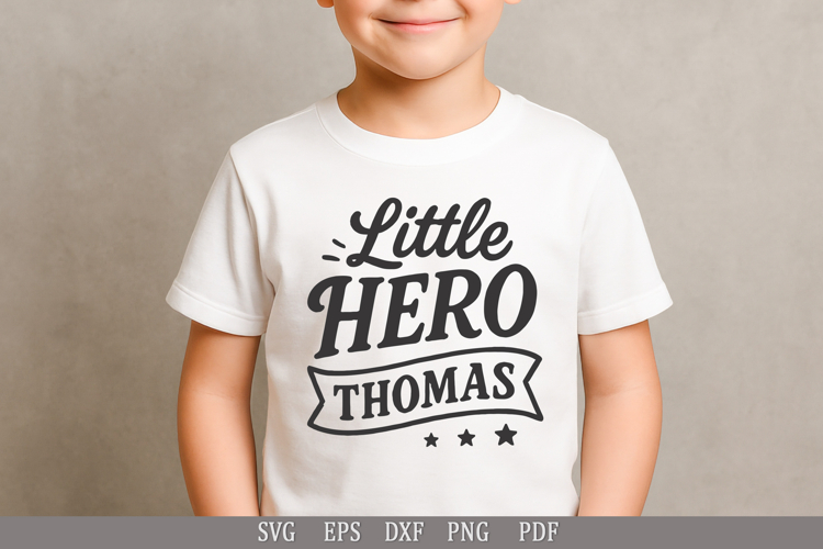 Little Hero Thomas - SVG Personalized Name Design for Gifts