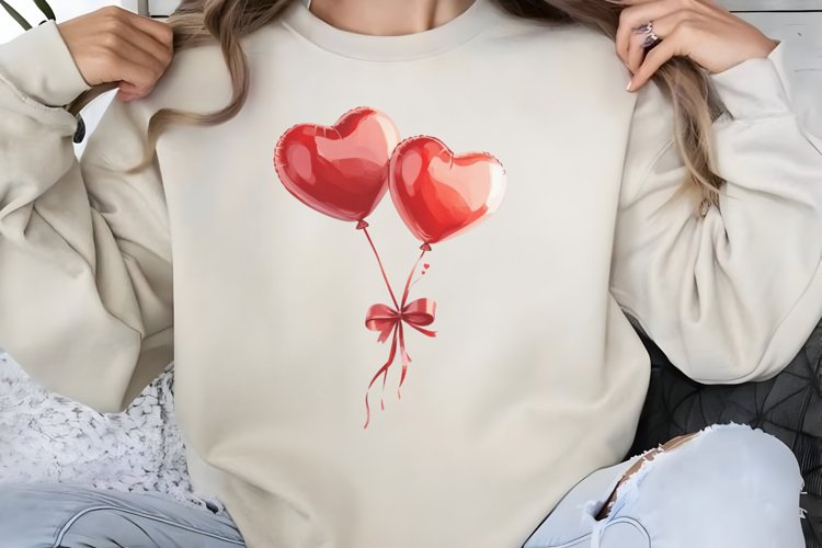 Cute Watercolor Valentines Day Clipart PNG