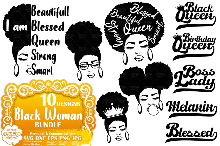 Black Woman SVG Bundle | Black Lives Matter SVG | Afro Woman example image 1