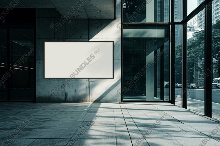 Sign Board Mockup Commercial Building Fascia Aluminium Metal