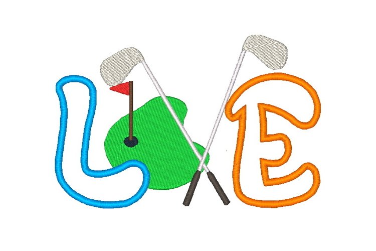 Golf Embroidery Design | Design Bundles
