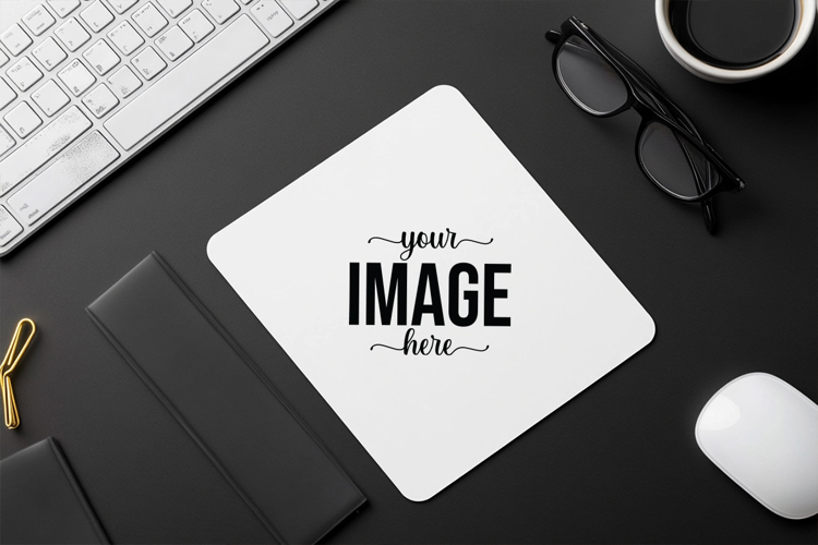 Office Desk Mouse Pad Mockup