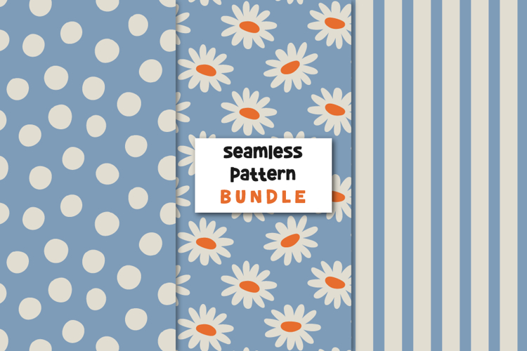 Floral Pattern Daisy Digital Paper Vintage Floral Seamless