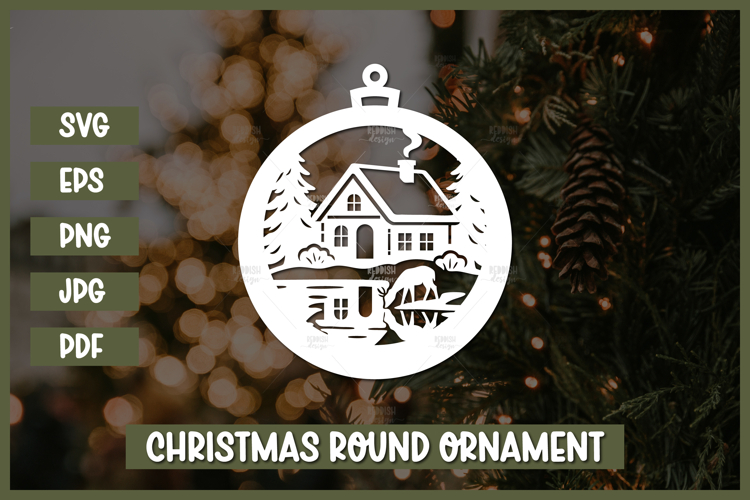 Round Christmas Ornament Svg Image 20