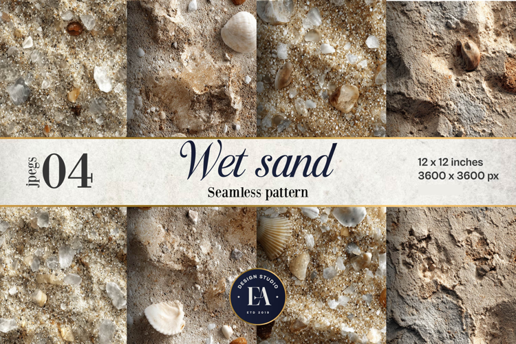 Wet Beach Sand Digital Paper 4 JPEG