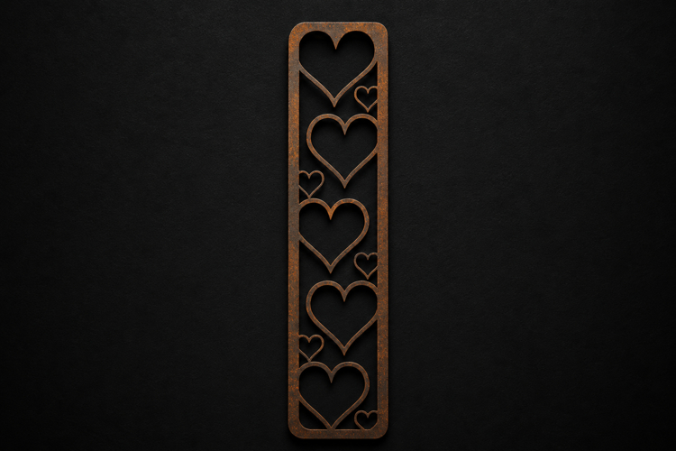 Heart Pattern Wooden Bookmark for Book Lovers