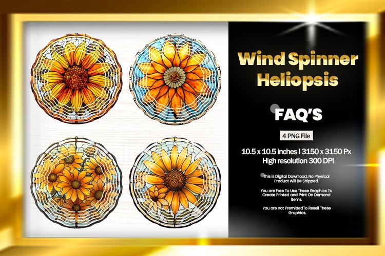 Heliopsis Wind Spinner Sublimation - 04 Variations example image 1