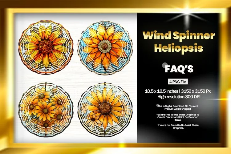 Heliopsis Wind Spinner Sublimation - 04 Variations