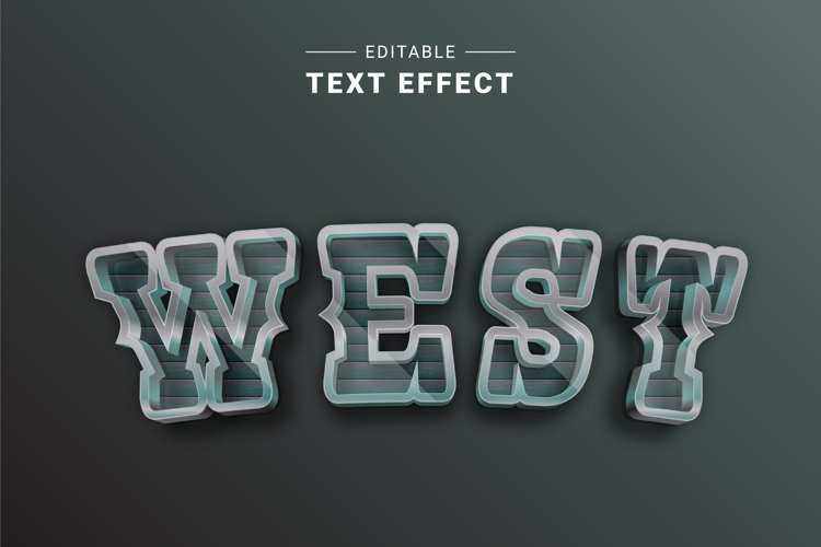 Editable Text Effect for Illustrator. Vector Graphic styles