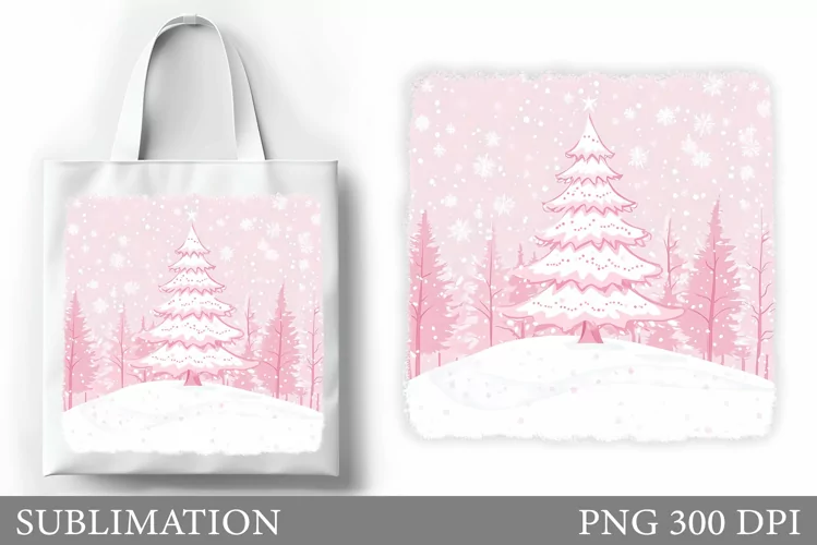 Christmas Tree Tote Bag. Christmas Tote Bag Sublimation