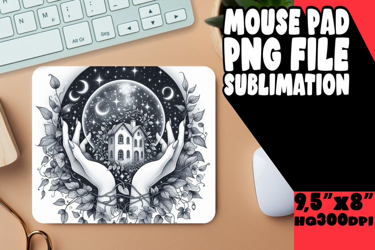 Vibrant Mouse Pad Sublimation Design, Mystic
