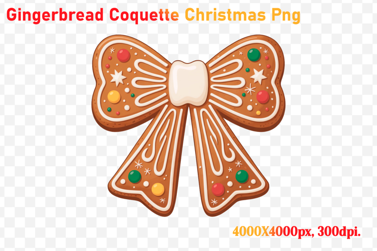 Gingerbread Coquette Christmas PNG Sublimation