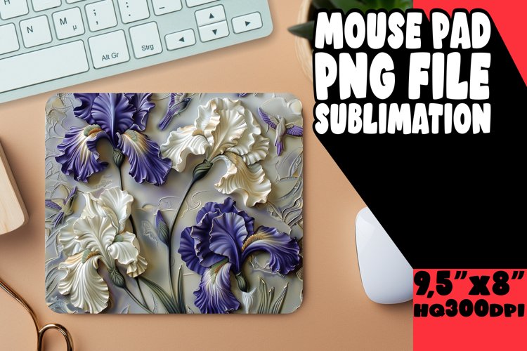 Colorful 3D Blossom Design Mouse Pad example image 1