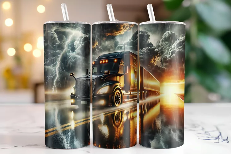 Truck Tumbler Wrap | Sublimation | Tumblers
