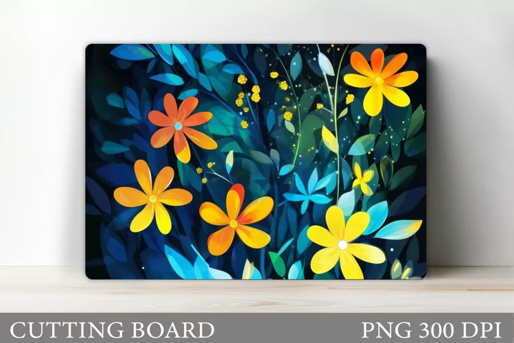 Flowers Cutting Board Design. Flowers Kitchen Cutting Board