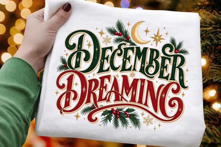December Dreaming PNG - Vintage Christmas Crescent Moon
