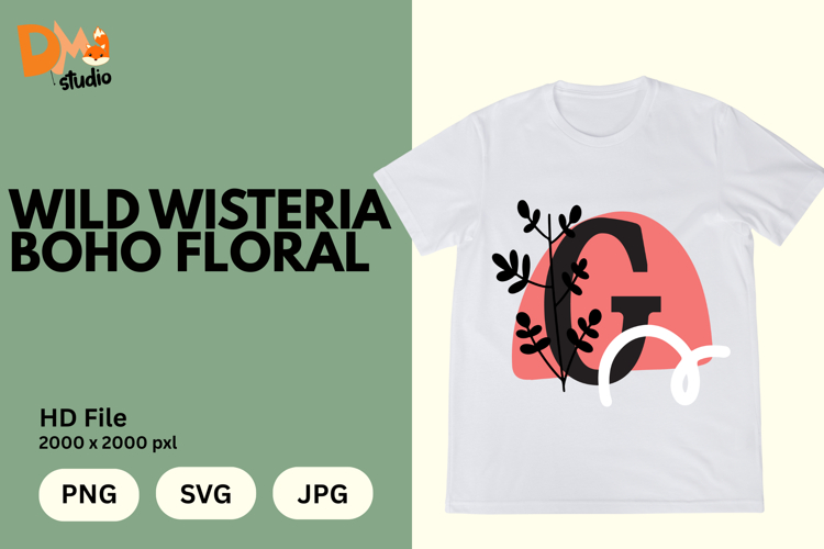 Floral Letter Svg Image 4
