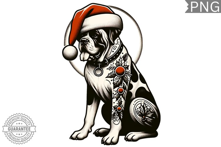 Christmas Dog Clipart - Christmas Sublimation PNG Design