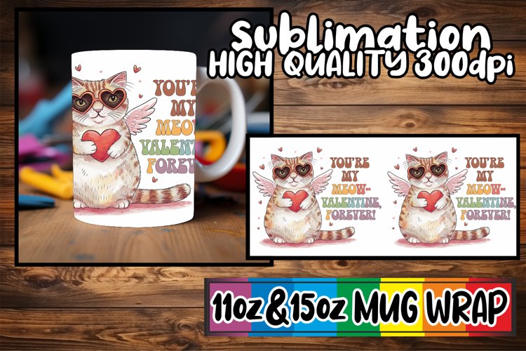 Enchanted mornings 11oz 15oz sublimation wrap, Valentines Ca example image 1