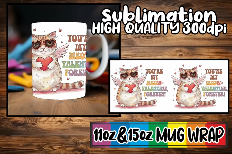 Enchanted mornings 11oz 15oz sublimation wrap, Valentines Ca