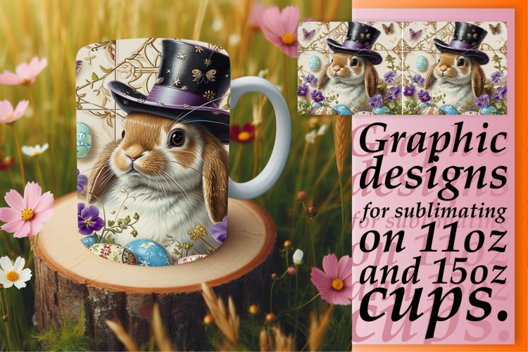 Charming 3D Easter Bunny Mug Design 11oz