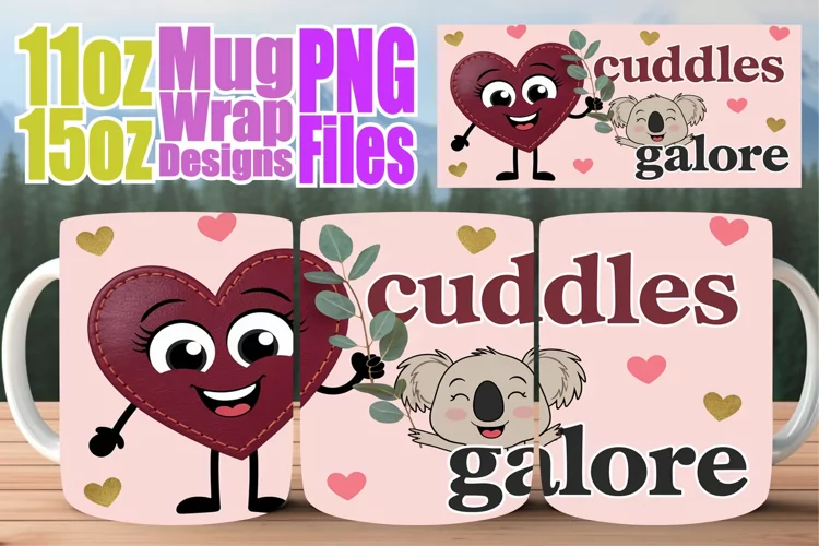 Magical mornings 11oz 15oz sublimation wrap, Valentines