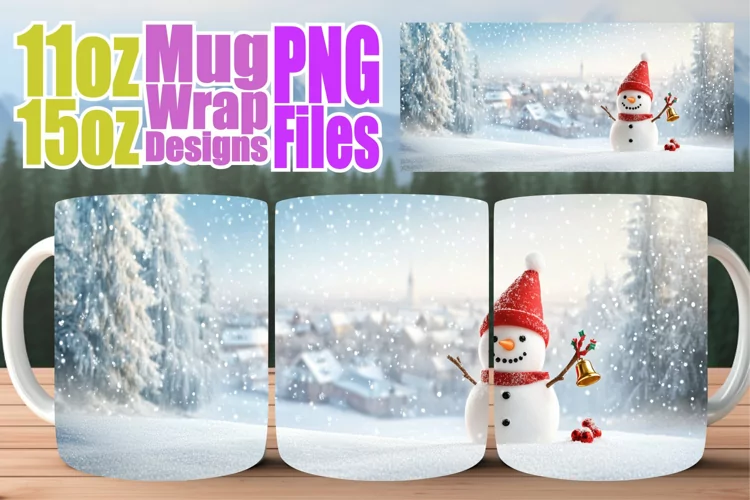 Splendid days sublimation mug wrap, Winter