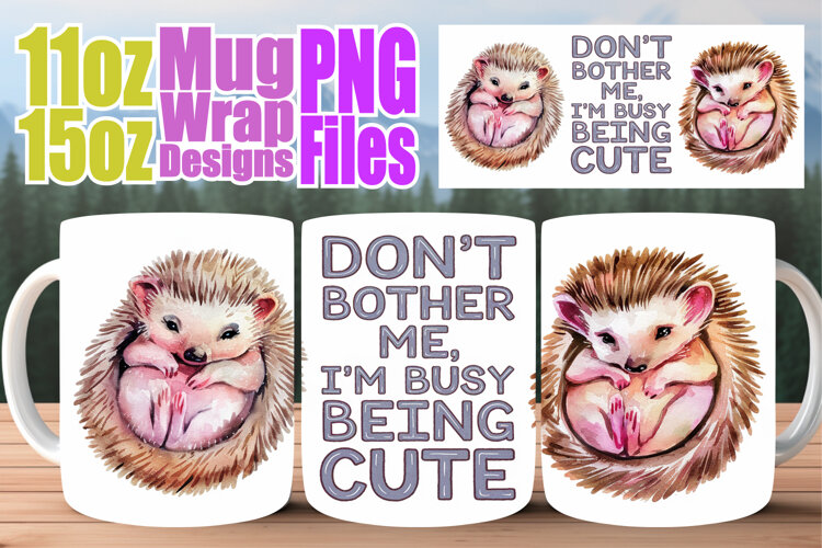Breathtaking style sublimation 11oz 15oz mug wrap, Funny Ani example image 1