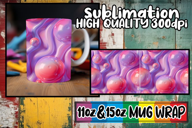 Dynamic 3D Delight: Abstract Mug Art example image 1