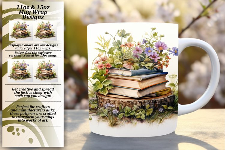 Literary Floral Mug Artistry example image 1