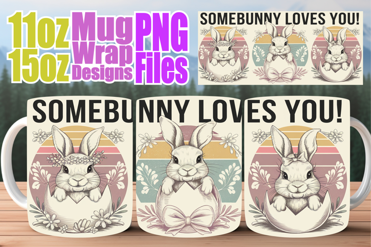 Enchanting evenings 11oz 15oz mug wrap, Easter