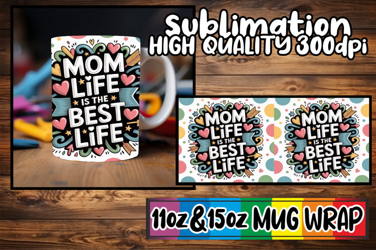 Radiant smiles 11oz 15oz mug wrap, Mother's Day