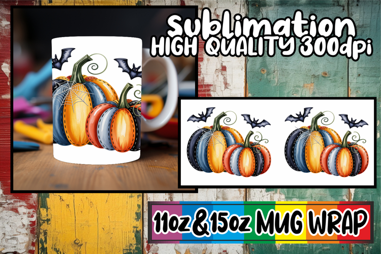 Joyful adventures 11oz 15oz sublimation wrap, Pumpkin Waterc