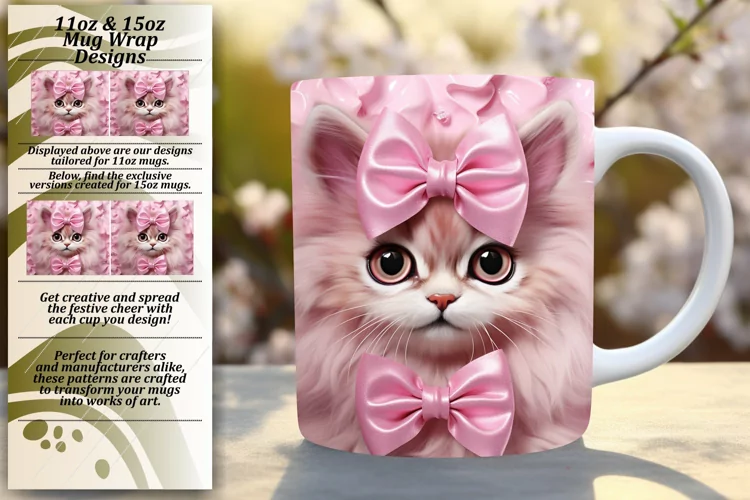 Blooming Feline Beauty: Colorful Sublimation Creations