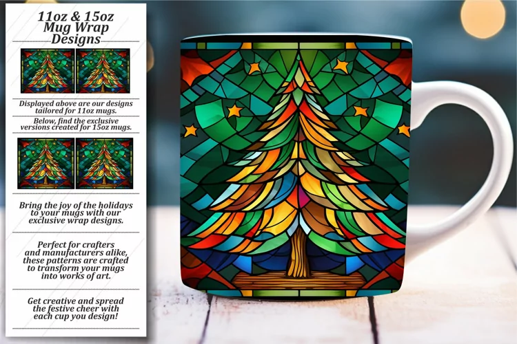 Seasonal Glass Mug Wrap: 11oz/15oz