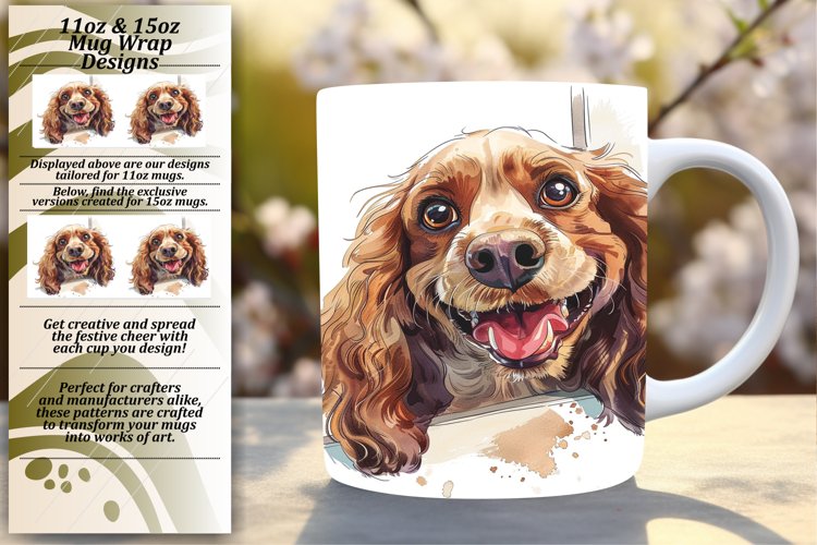 Amusing Peek-a-Boo Dog Mug - 11oz/15oz example image 1