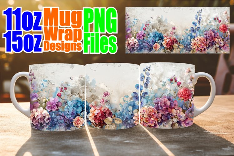 Floral Fantasy Mug Design - Sublimation Elegance example image 1