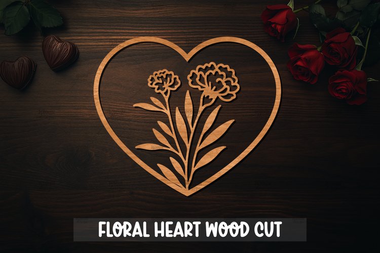 Wood Cut Valentine Heart SVG I Paper Cut Valentine Heart SVG