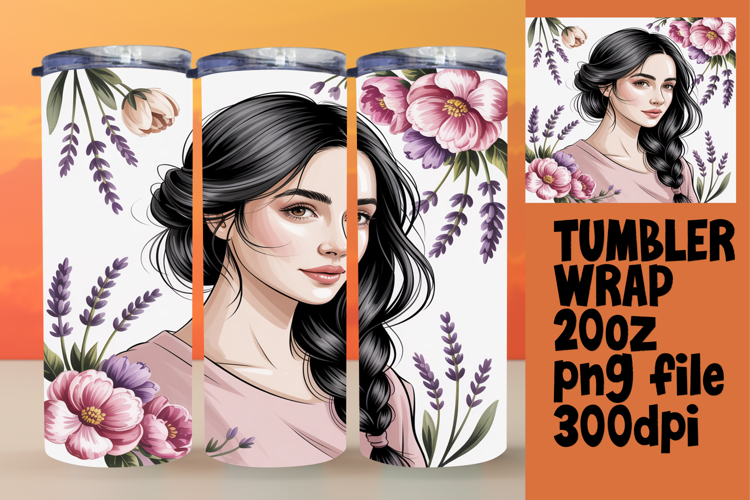 20oz Tumbler Design for Home Decor , Beauty Woman