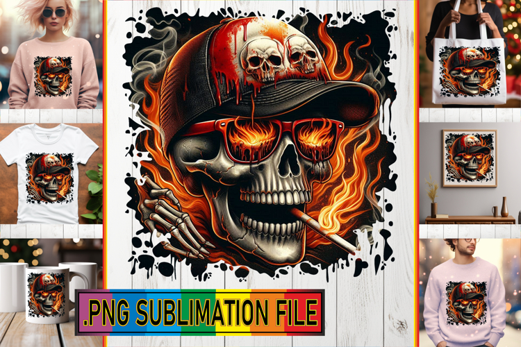 LUMINOUS TOTE BAG Designs PNG, Skull
