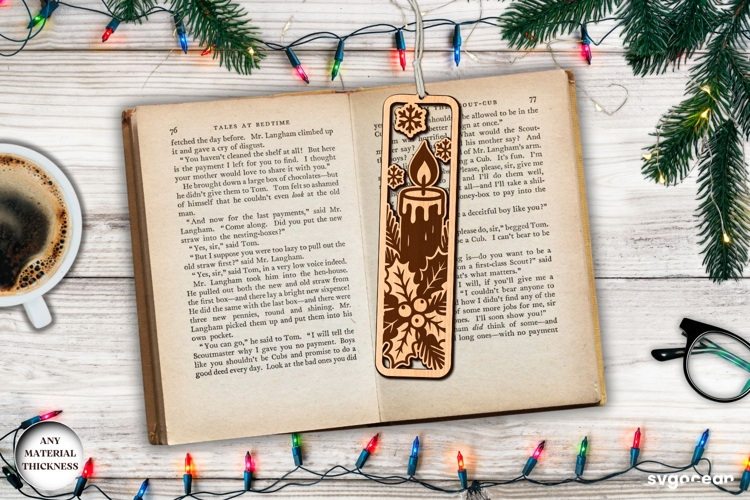 Winter Bookmark Laser Cut | Glowforge | SVG